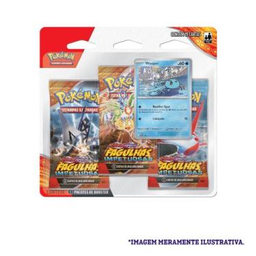 Imagem de Blister Triplo Pokémon TCG Escarlate E Violeta 8 Fagulhas Impetuosas -