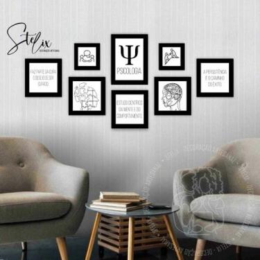 Imagem de Quadros de Psicologia Consultório - Stelix - Decoração Artesanal, Pret