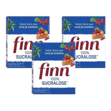 Imagem de Adoçante Finn Pó Sucralose C/50 Envelopes Pequenos Kit 3