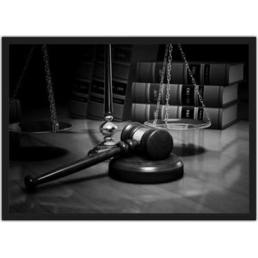 Imagem de Quadro Decorativo Direito Advocacias Escritórios Decorações Com Moldur