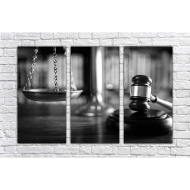 Imagem de Quadro Decorativo Direito Advogado Advocacias Decorar Salas Com 3 peça