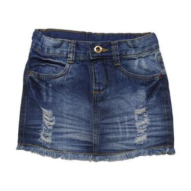 Imagem de Mini Saia Jeans Infantil Juvenil - BORE Jeans, 4, Jeans