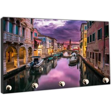 Imagem de Porta Chaves Cidade Veneza Itália Organizador Chaveiros - Vital Quadro