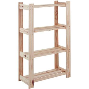 Imagem de Estante Modulare em madeira pinus com 4 prateleiras 62,2 x 30,2 x 107,