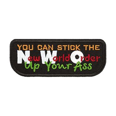 Imagem de EMBROVERSE Patch New World Order - Freedom Support - Remendos bordados a ferro - Tamanho: 12 x 4,8 cm