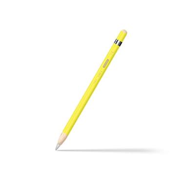Imagem de Tacky design Película simples de cor sólida compatível com adesivos Apple - Vinil 3 m, película de lápis clássica com bloco de cores básicas, capa para Apple Pencil (1ª geração, amarelo)