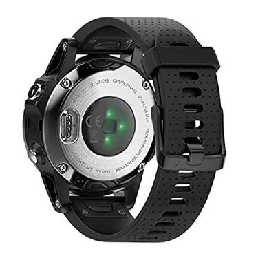 Imagem de ZACLAY Pulseira Little Dot de 20 mm compatível com Fenix 5S Watch Fenix 6S Quickfit de silicone macio para smartwatch Fenix 5S Plus/Fenix 6S Pro/Fenix 7S/D2 Delta S (preta)