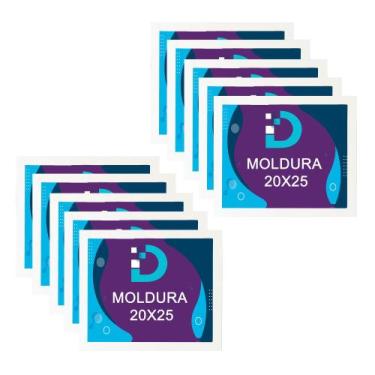 Imagem de Kit 10 Molduras Brancas 20x25 Com Fundo Em Eucatex Para Decoração e Ar