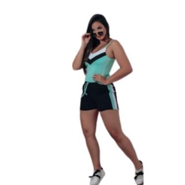 Imagem de Conjunto  Regata com Short feminino - Momento Vestido, M, Verde tifann