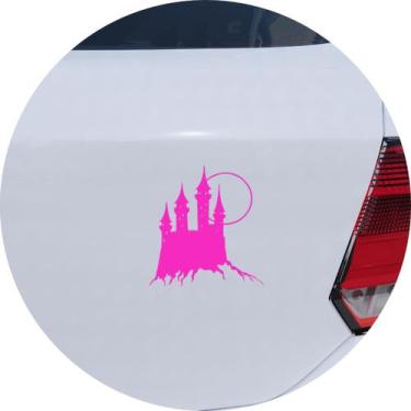 Imagem de Adesivo de Carro Castelo Medieval Luar - Cor Rosa - Melhor Adesivo, Ro