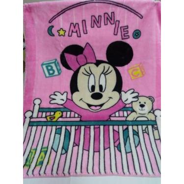 Imagem de Cobertor Bebe Jolitex Raschel Disney Baby Minnie Bercinho, Rosa, Único
