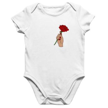 Imagem de Body Bebê Algodão A Rose for you - Foca na Moda, Branco, P