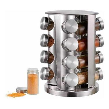 Imagem de Porta Tempero Suporte Organizador Giratório 20 Unidades - oem