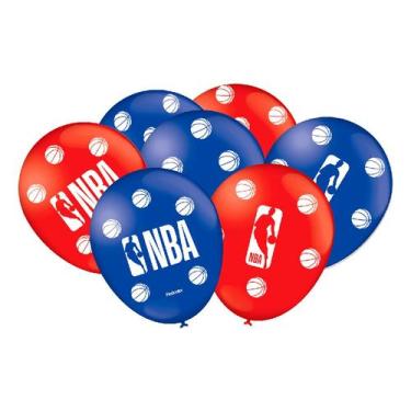 Imagem de Balão de Festa Decorado Especial 9" 23cm - NBA - 25 unidades - FestCol