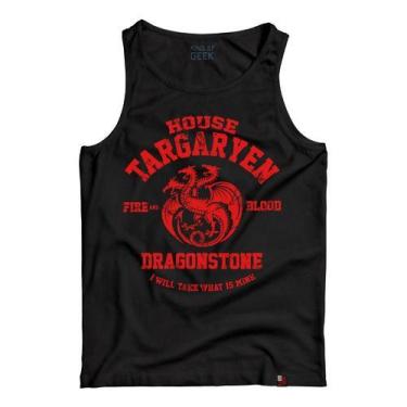 Imagem de Camiseta Regata House Targaryen Game Of Thrones Camisa Got - KING OF G