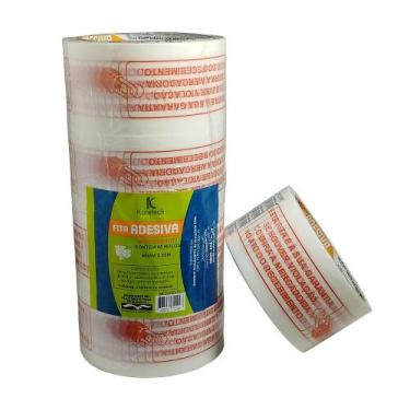 Imagem de Fita Adesiva Empacotamento Cadeado 48 MM x 50 M Branca 5 Und - Koretec