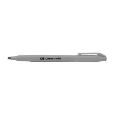 Imagem de Caneta Marca Texto Cis Lumini Tons Pastel, CINZA