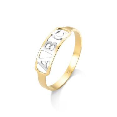 Imagem de Anel de Ouro 18k/750 Infantil ABC ANIO06 - Natalia Joias