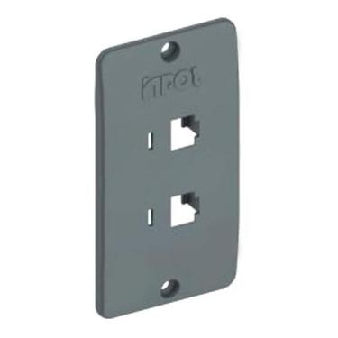 Imagem de Tampa Condulete PVC Cinza 2 RJ45 3/4 Polegadas INPOL
