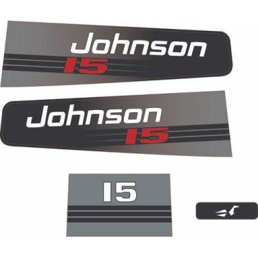 Imagem de Kit Adesivo Faixa Motor De Popa Johnson 15 Hp 93-94 - SPTS