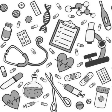 Imagem de Papel De Parede Temático Para Clínica Médica - 3,00x0,50m - DEKAL DECO