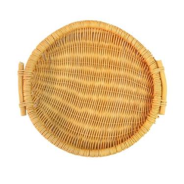 Imagem de Cesta de rattan redonda alças nas laterais 24cm - FORT LINE