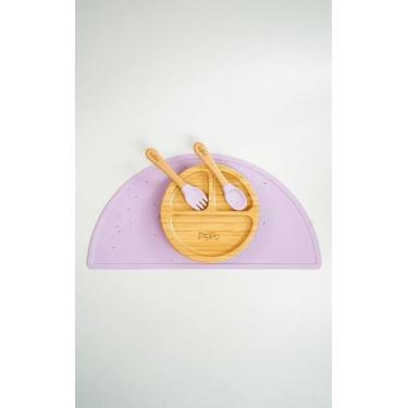 Imagem de Kit Alimentação Bambu 4  peças Violeta - PIPPO