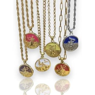 Imagem de Semi Joias Douradas - Colares com Pingentes de Orixás