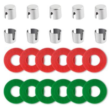 Imagem de 10 peças de calços de poste de bateria com 12 peças de arruelas de feltro, calço de terminal de bateria para consertar terminais desgastados e de bateria, calços de terminal de bateria de carro