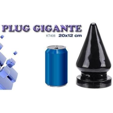 Imagem de Plug Anal Gigante preto 20 x 12 cm - Ktoy