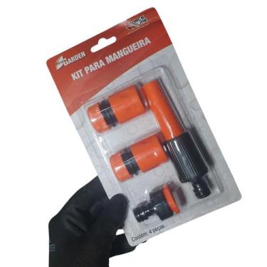 Imagem de Kit Para Mangueira Com Esguicho 1/2 Polegada Irrigação Jardinagem Borr