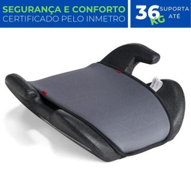 Imagem de Assento Elevação p/ Carro Cadeirinha Infantil Estofada Cinza - Protek