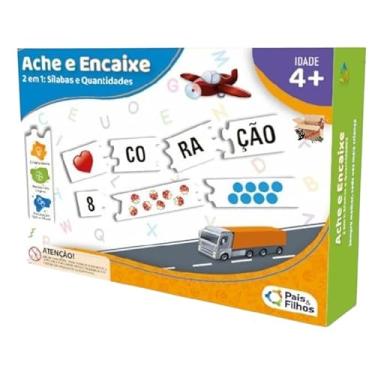 Imagem de Brinquedo Pedagógico Jogo Ache E Encaixe - Sílabas E Quantidades