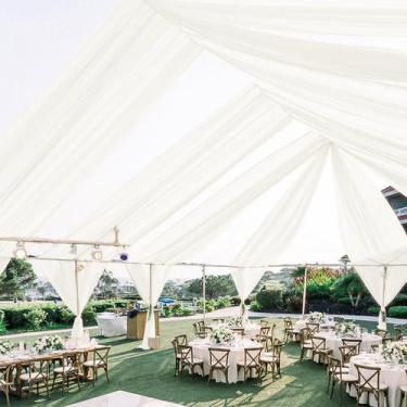 Imagem de Cortinas de Teto Showgeous Ivory Chiffon - 6 Painéis (1,5m x 6m) para 