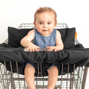 Imagem de Carrinho de Compras e Capa para Cadeira Alta Binxy Baby - Preto