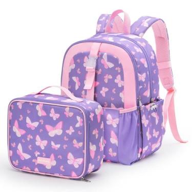 Imagem de Conjunto de Mochila e Lancheira Mommore Kids para Meninas (4 a 8 anos)