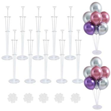Imagem de Kit com 10 Suportes para Balões LOBUBT - Ideal para Decoração de Mesa