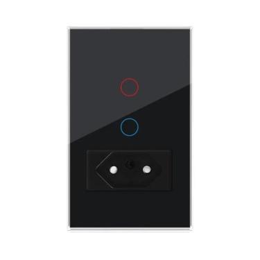 Imagem de Soquete Wi-Fi Inteligente 10A/20A - Painel de Toque 118x72mm com Vidro