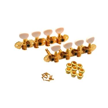 Imagem de Dynwave Mandolin Tuning Keys Mandolin Tuner 4L 4R Fácil de instalar acessórios de instrumentos leves para banjo 8 Strings bandolim, Ouro