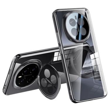 Imagem de FWYANZH Capa para Honor Magic 7 Pro/7, capa magnética transparente, suporte de proteção total para câmera, à prova de choque, antiamarelamento, preta, 7Pro