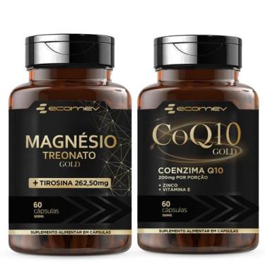 Imagem de Coenzima Q10 200mg  Magnesio Treonato  L Tirosina 120 Cáps - Ecomev