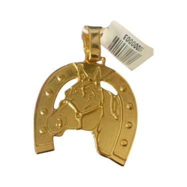 Imagem de Pingente Ferradura Desenho G - Banhado a ouro 18k - ToJoia18k