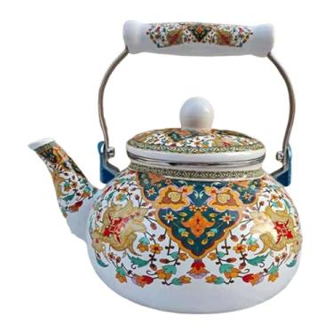 Imagem de FytStycale Emergle Tea Flowers Emaille Pot Water Krug Grip Water Jug 2,5 L Bule para O Restaurante de água Fria de Cerveja, a