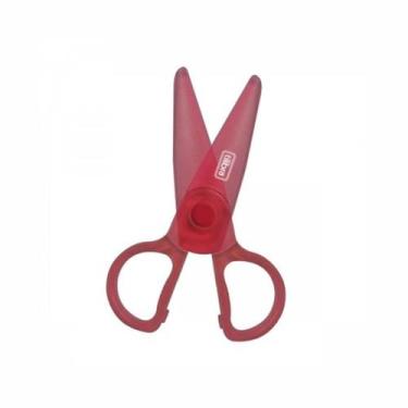 Imagem de Tesoura Tilibra Escolar de Plástico T403 122mm, Vermelho