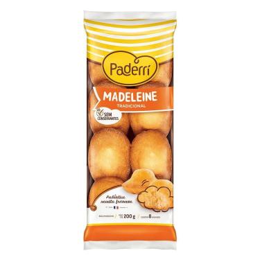 Imagem de Bolo Madeleine Tradicional Paderrí 200g 8 Unidades Sem Conservantes