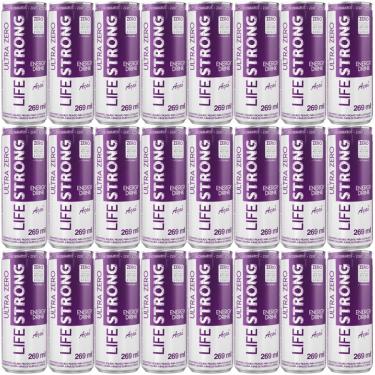 Imagem de Energético Life Strong Energy Drink 24 unidades Sabor Açai