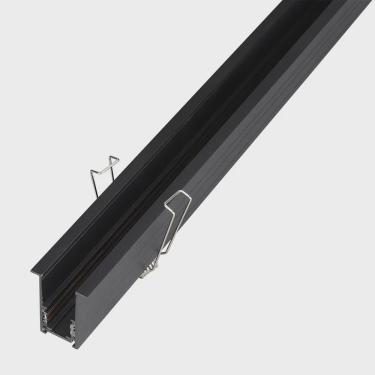 Imagem de Trilho Eletrificado Magnético Embutir C/Abas 1 Metro Preto IP-20 Ref.3045 - Gaya
