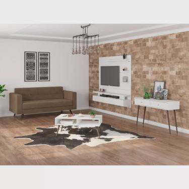 Imagem de Sofá Vitrola 3 Lugares Suede Montreal