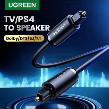 Imagem de Cabo de áudio Digital óptico ugreen fibra Toslink Spdif 2 Metros