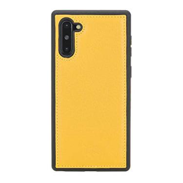 Imagem de Venito Capa de couro Lucca compatível com Samsung Galaxy Note 10 (6,3 polegadas) – Extra segura com capa traseira acolchoada - amarela